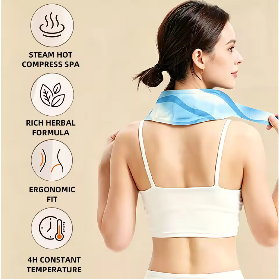 Warm neck patch application features
