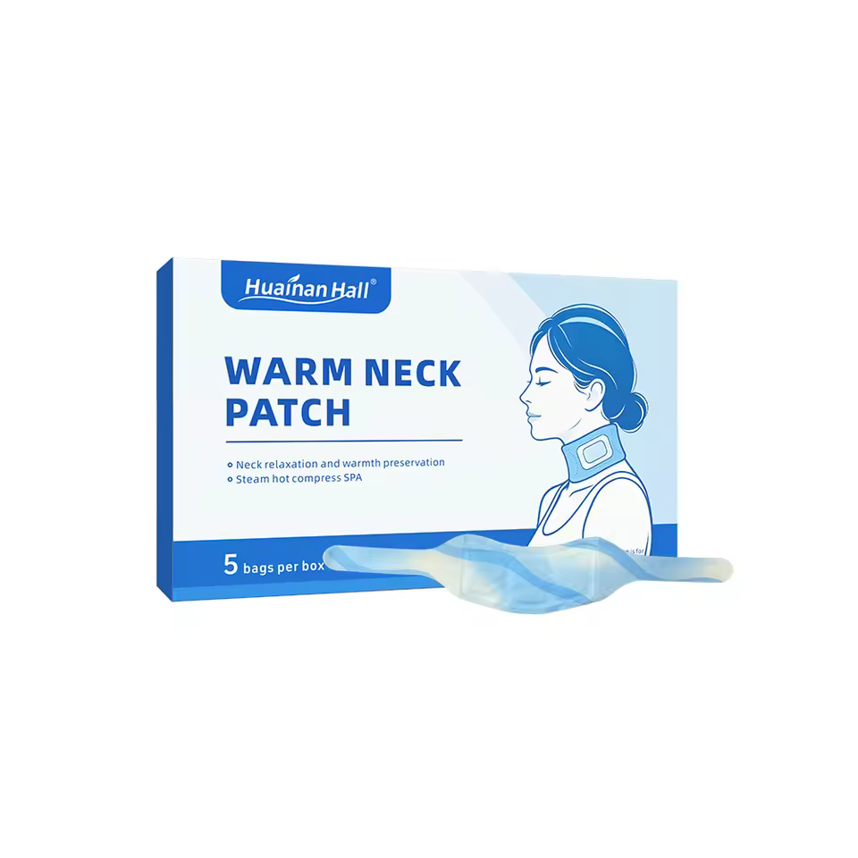 Warm neck patch retail box and patch